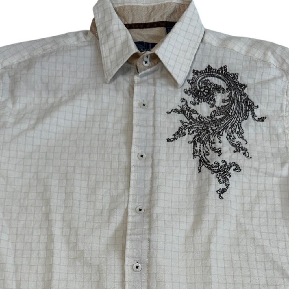 English Laundry Hand Sewn Embroidered Shirt Mens XL